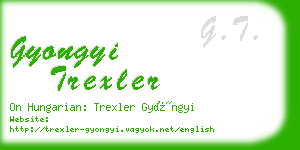 gyongyi trexler business card